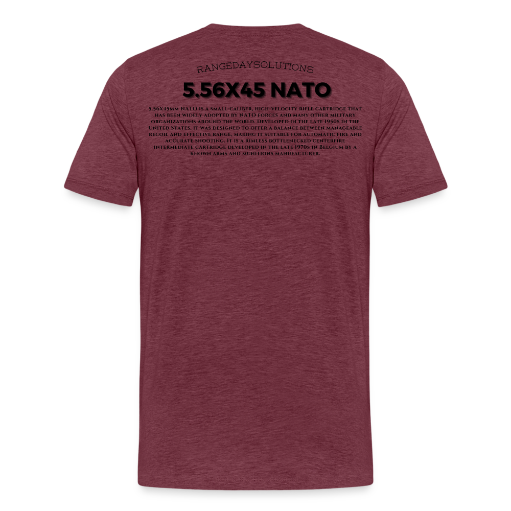 5.56 NATO T-Shirt - heather burgundy