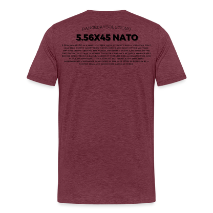 5.56 NATO T-Shirt - heather burgundy